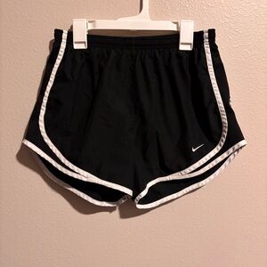 Nike Women's Black Running Shorts with White Trim Size S